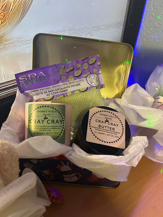 CRAY CRAY MANGO BODY BUTTER scented with orange, cinnamon and clove.